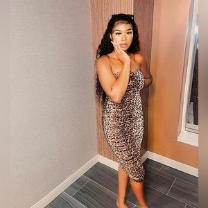 Fashion Nova Cheetah print maxi dress